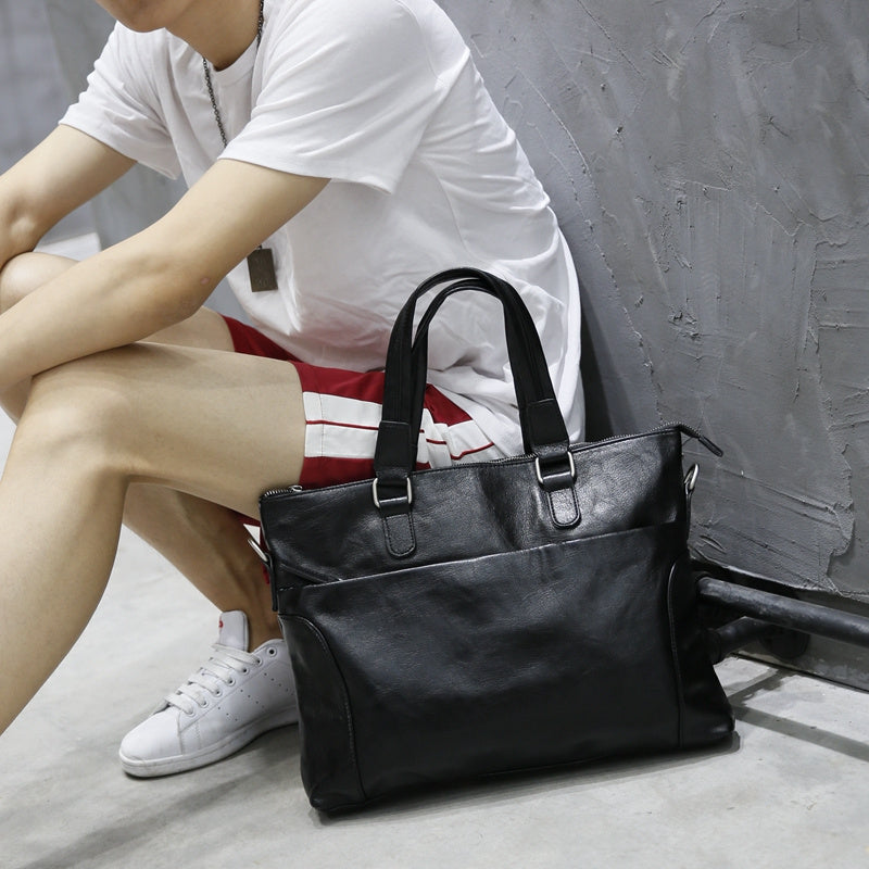 Men's Briefcase, Business Shoulder Bag, Trendy 2023, with Casual and Simple Design, Derived from Korean Style